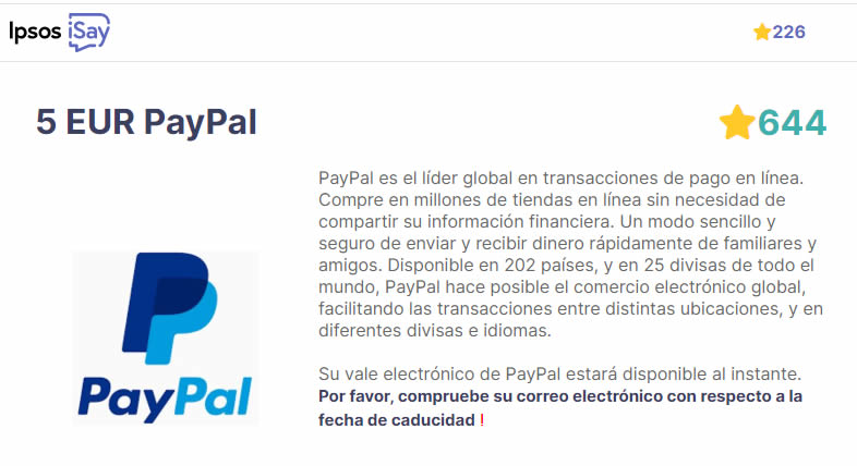 Paypal en Ipsos